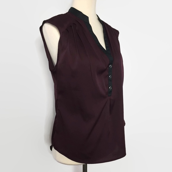 Y2K Converse One Star Burgundy Sleeveless Blouse M - Picture 6 of 8